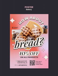 面包折扣宣传海报PSD素材
