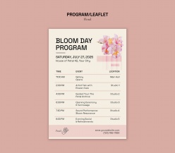 花卉主题活动项目列表ps素材