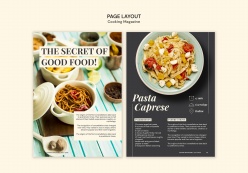 烹饪美食宣传杂志内页排版设计