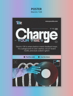 电子唱片宣传海报PSD素材