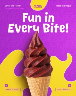 美味冰激凌招贴海报设计素材