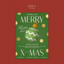 圣诞快乐主题宣传单A5模板设计