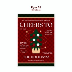 圣诞节活动主题宣传单页A5模板