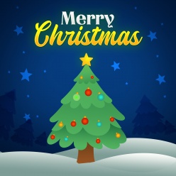 圣诞节圣诞树主题卡片ps素材