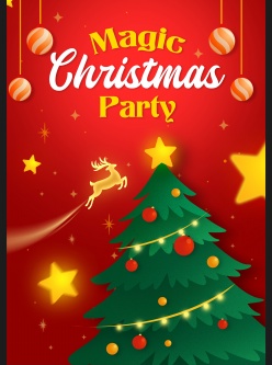 圣诞节圣诞树主题派对海报设计