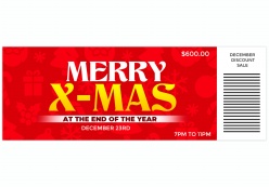 圣诞节促销票券模板PSD