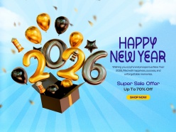 2026新年快乐主题折扣海报设计