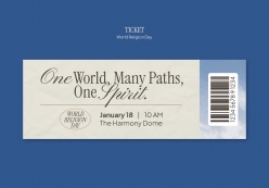 世界宗教日活动票券设计