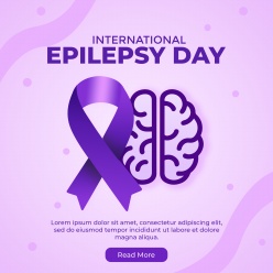 国际癫痫日方形海报设计源文件