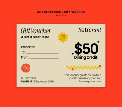 餐饮抵用券PSD模板设计