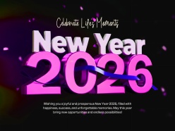 2026新年快乐艺术字PSD分层素材