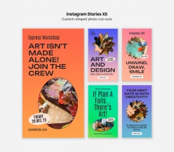INS风格绘画艺术活动宣传X5模板