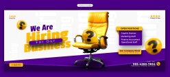 商务招聘横幅banner设计