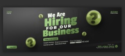 黑色风格商务招聘横幅海报设计