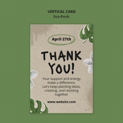 生态环保主题感谢卡ps素材