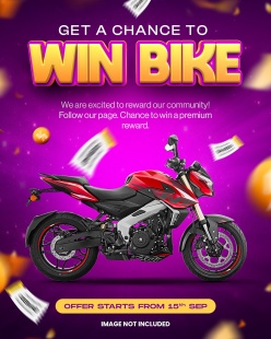 紫色风格摩托机车宣传海报PSD