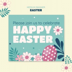 复活节主题中横幅banner设计