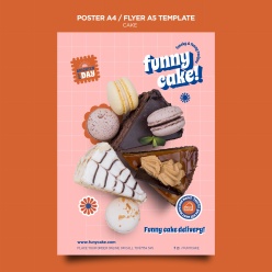 蛋糕店美食宣传海报传单素材