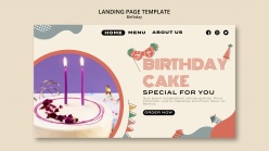 生日蛋糕主题网页界面ps素材