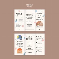 香水香氛宣传折页正反面模板