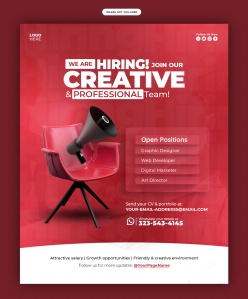 红色风格招贴海报设计源文件