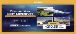 航空旅行主题横幅banner设计