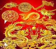 五爪中国龙模板PSD