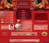 中国餐馆网站模板