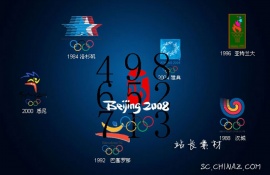 北京奥运宽屏PPT模板