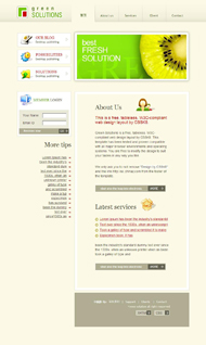 绿色web2.0设计模板下载