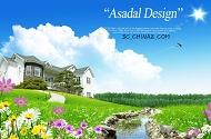 韩国别墅设计PSD模板