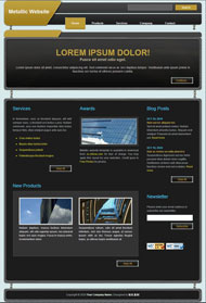 金属网站CSS网页模板