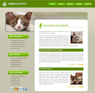动物宠物布局CSS网页模板