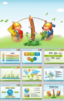 儿童教育市场ppt模板