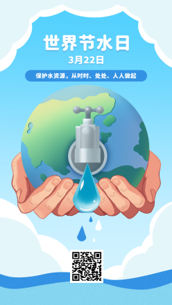 世界节水日手机海报