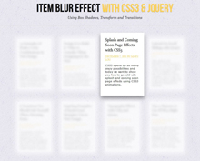 jQuery+CSS3项目模糊效果