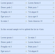 jquery列表分割线插件
