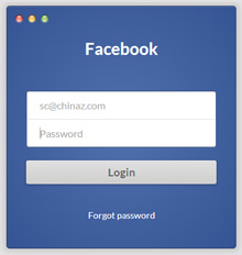 HTML5+CSS3仿Facebook登录表单