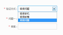 js select选中显示不同表单内容