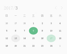 jQuery简易的日历插件下载