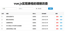 vue.js动态表格增加删除修改代码