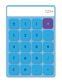 js蓝色的网页计算器代码
