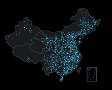 echarts全国热点活跃地区地图代码