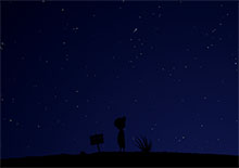 HTML5 SVG夜晚天空星星流星特效