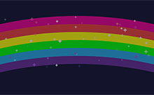 H5 Canvas彩虹桥闪烁动画特效