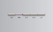 收音机金属按钮CSS3特效