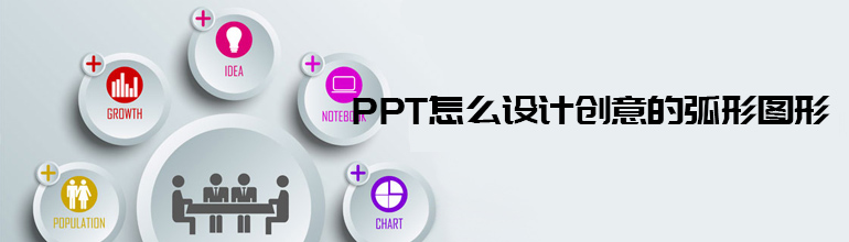 PPT怎么设计创意的弧形图形