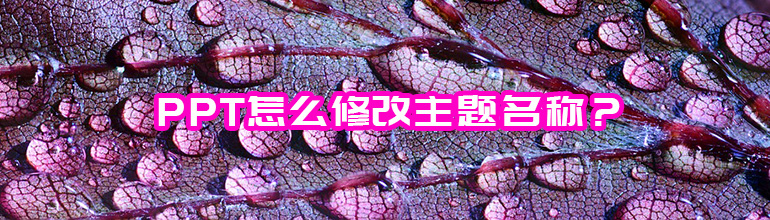 PPT怎么修改主题名称？