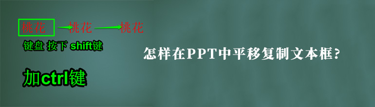 怎样在PPT中平移复制文本框?