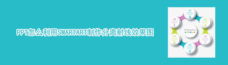 PPT怎么利用smartArt制作分离射线效果图